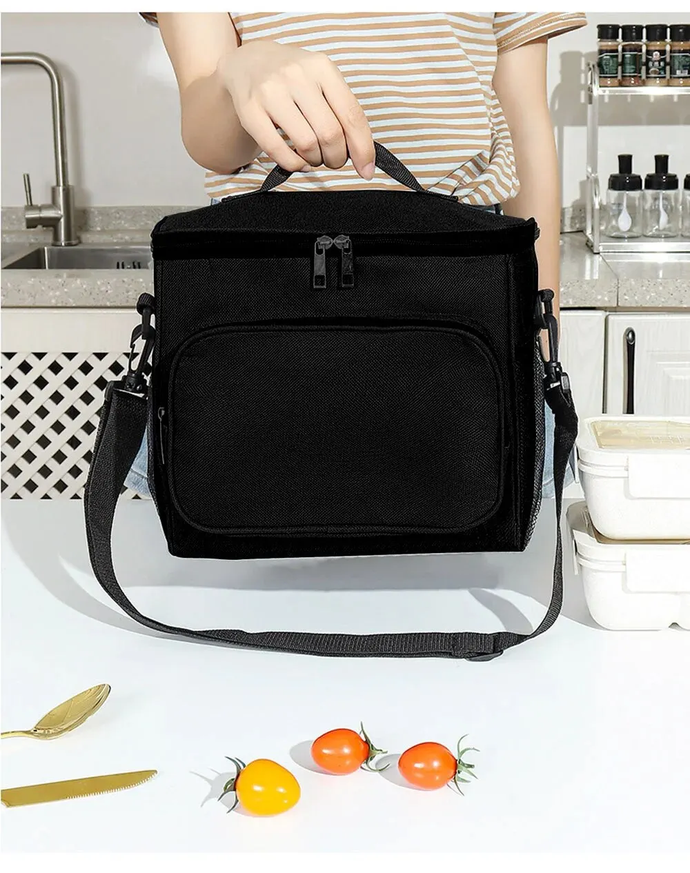 Large Insulated Lunch Bag Cooler Bag Camping Boutique