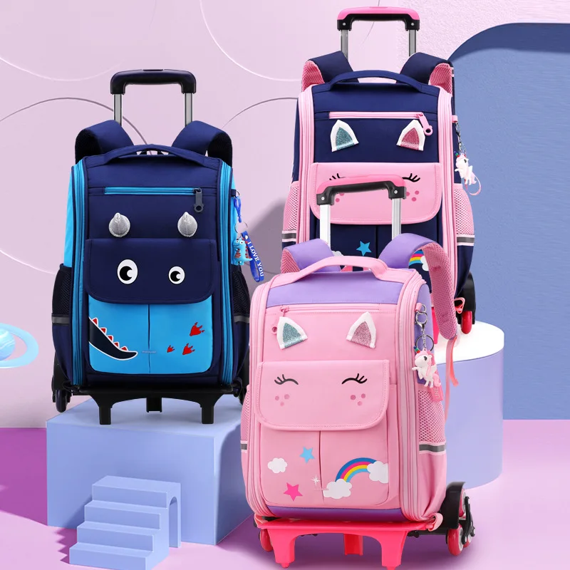 Kids Dinosaur Rolling Backpack Camping Boutique